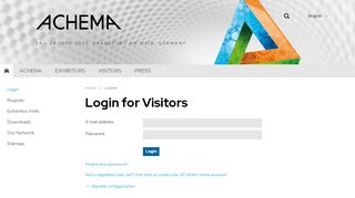 
                            5. ACHEMA online - Login