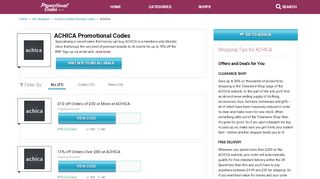 
                            2. ACHICA Promo Codes, New Online!