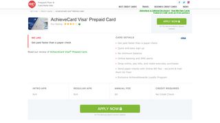 
                            7. AchieveCard Visa® Prepaid Card - Get