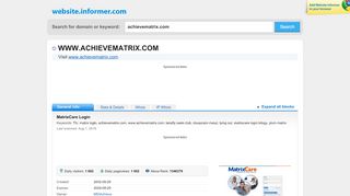 
                            9. achievematrix.com at WI. MatrixCare Login - Website Informer