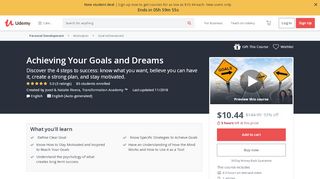 
                            6. Achieving Your Goals and Dreams | Udemy