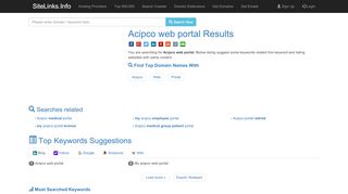 
                            7. Acipco web portal Results For Websites Listing - SiteLinks.Info