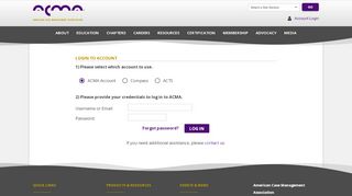 
                            6. ACMA Member Section Login Form