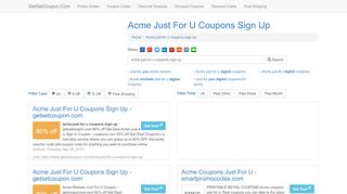 
                            8. Acme Just For U Coupons Sign Up - …