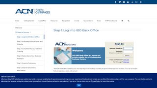 
                            5. ACN Pacific IBO - Step 1: Log Into IBO Back Office