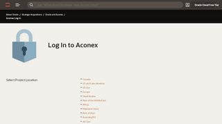 
                            6. Aconex Log In | Oracle