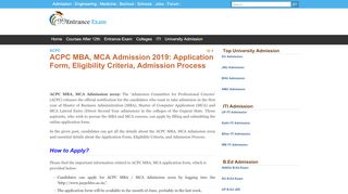 
                            5. ACPC MBA, MCA Admission 2019: Application Form ...