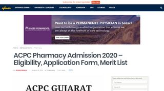 
                            6. ACPC Pharmacy Admission 2020 - Eligibility, Application …