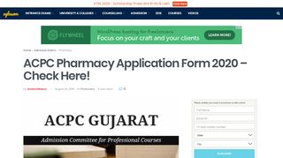 
                            7. ACPC Pharmacy Application Form 2020 - Check Here! | …