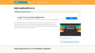 
                            8. ACPL World (Acpl.acplworld.co.in) - Login Page - …