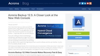 
                            8. Acronis Backup 12.5: A Closer Look at the New Web …