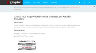 
                            9. Acronis True Image Download and Instructions | Kingston