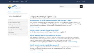 
                            5. ACS ID Single Sign On FAQs – ACS Knowledgebase