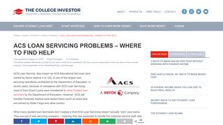 
                            2. ACS Loan Servicing Problems – Where To Find Help