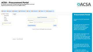 
                            2. ACS Procurement Portal