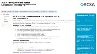 
                            3. ACS Supplier Portal - ACS Procurement Portal