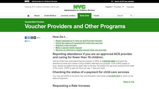 
                            5. ACS - Voucher Providers and Other Programs - NYC.gov