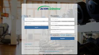 
                            3. ACSM Log In