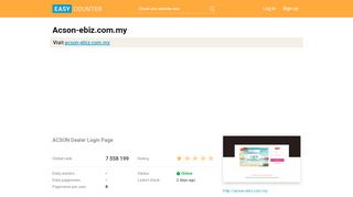 
                            3. Acson-ebiz.com.my: ACSON Dealer Login Page