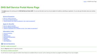 
                            3. ACSSP Home Page - DHS Services Portal