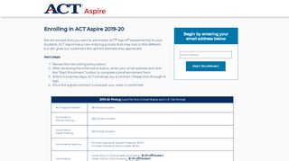 
                            5. ACT Aspire - Enroll Now