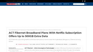 
                            8. ACT Fibernet Broadband Plans With Netflix …