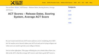 
                            8. ACT Scores - Average ACT Score | …