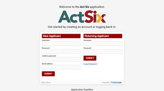 
                            3. Act Six App Getting Started - Formsite - Online Form …