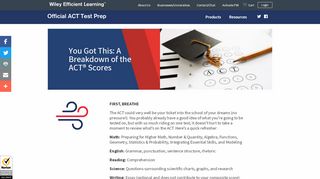 
                            5. ACT Test Scores - Wiley Efficient Learning: Smarter …