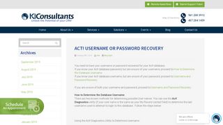 
                            7. ACT! USERNAME OR PASSWORD RECOVERY - Boca Raton, West ...