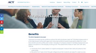 
                            8. ACT WorkKeys Assessments