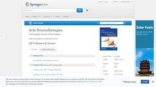 
                            4. Acta Neurochirurgica - All Volumes & Issues - Springer