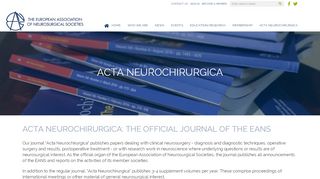 
                            6. Acta Neurochirurgica - European Association of …