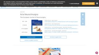 
                            9. Acta Neurochirurgica | springermedizin.de