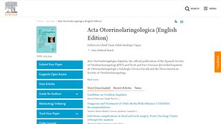 
                            2. Acta Otorrinolaringologica (English Edition) - Journal - Elsevier