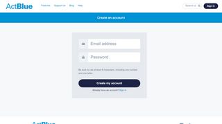 
                            4. ActBlue — Create an account