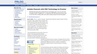 
                            3. Actebis Peacock with FDE Technology to Premier -- SECUDE ...