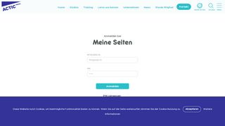 
                            3. Actic Fitness - Login zu deinem Actic Benutzeraccount