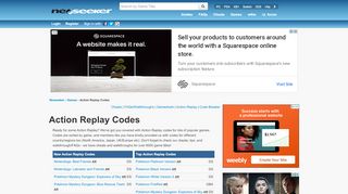 
                            9. Action Replay Codes - Neoseeker