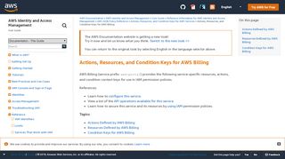 
                            1. Actions, Resources, and Condition Keys for AWS Billing - AWS Identity ...