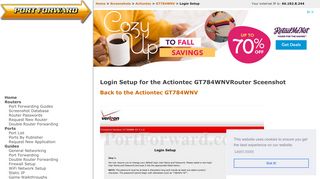 
                            6. Actiontec GT784WNV Login Setup Router …