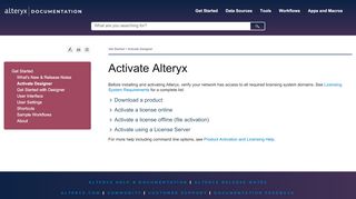 
                            5. Activate Alteryx