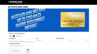 
                            6. Activate New Card | RushCard: Prepaid Visa Card