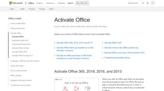 
                            7. Activate Office - Office Support