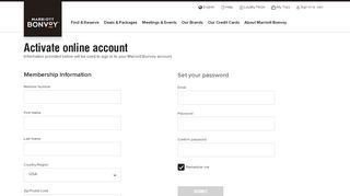 
                            4. Activate online account - Marriott