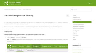 
                            6. Activate Parent Login Accounts (Teachers) – MasteryConnect Support ...