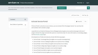 
                            4. Activate Service Portal | ServiceNow Docs