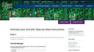 
                            4. Activate your ACCeID: Step-by-Step Instructions | Austin ...