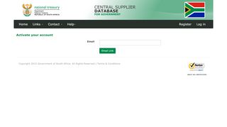 
                            3. Activate your account - Central Supplier Database Application