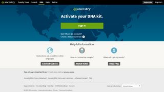 
                            2. Activate your DNA kit. - AncestryDNA